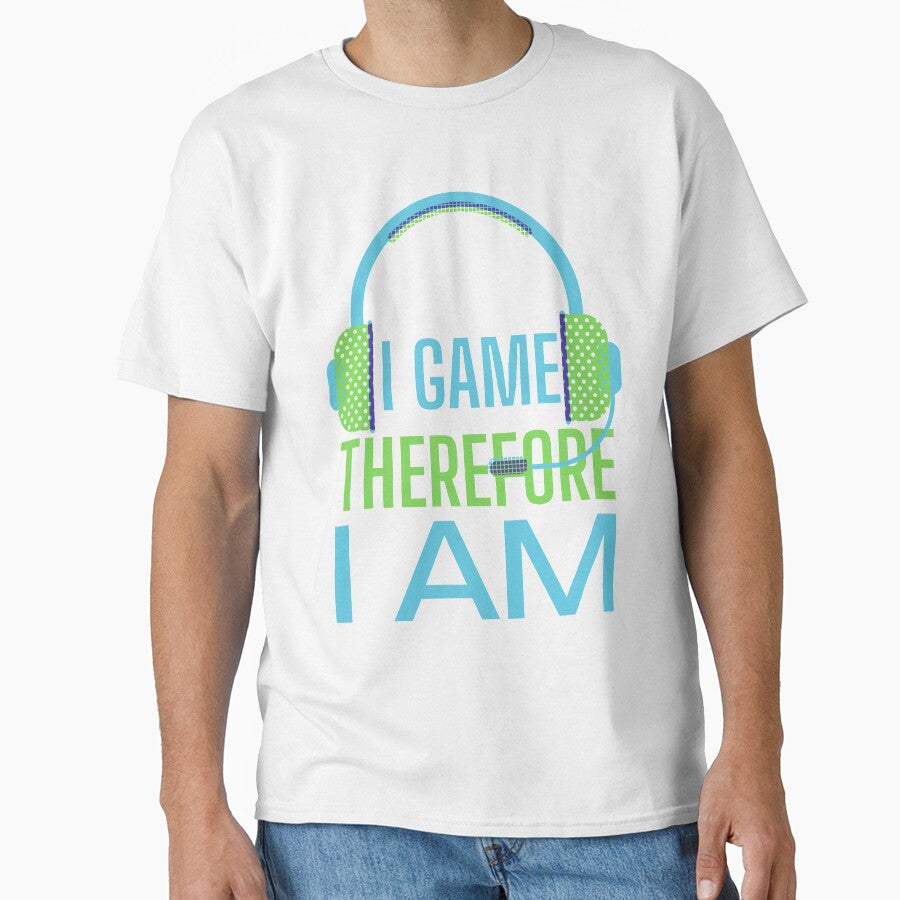 I Game Therefore I Am Green Headset by SweetAndSpice