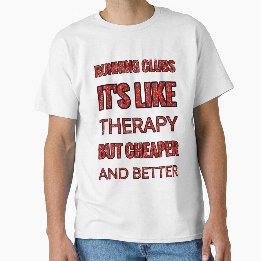 Running Clubs It'S Like Therapy But Cheaper And Better Red Rhinestone by TheIconSmith