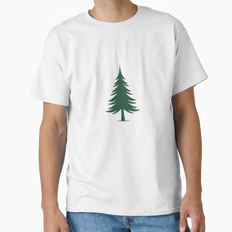 Evergreen Serenity: Minimalist Forest Pine Tree Silhouette by MonaRose_Art