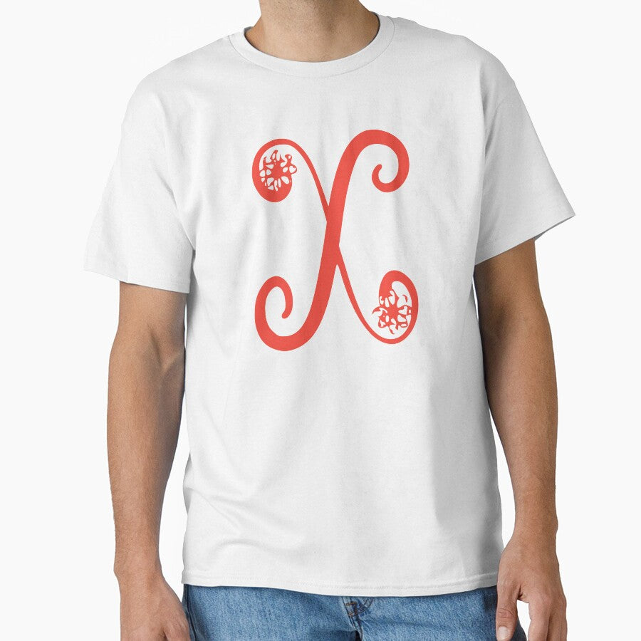 Floral Initial monogram X by Creative-draw