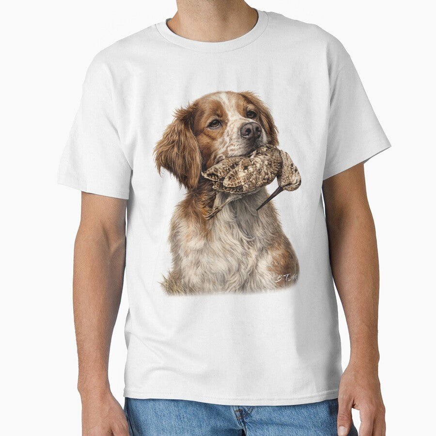 Brittany Spaniel & Woodcock Hunt – Vintage Hunting Dog Art by TammyHunterArt