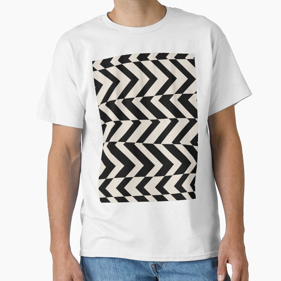 Black and Beige Chevron Horizontal Stripe Pattern Pairs DE 2022 Popular Color Crisp Muslin DE6212 by ColorOfTheYears