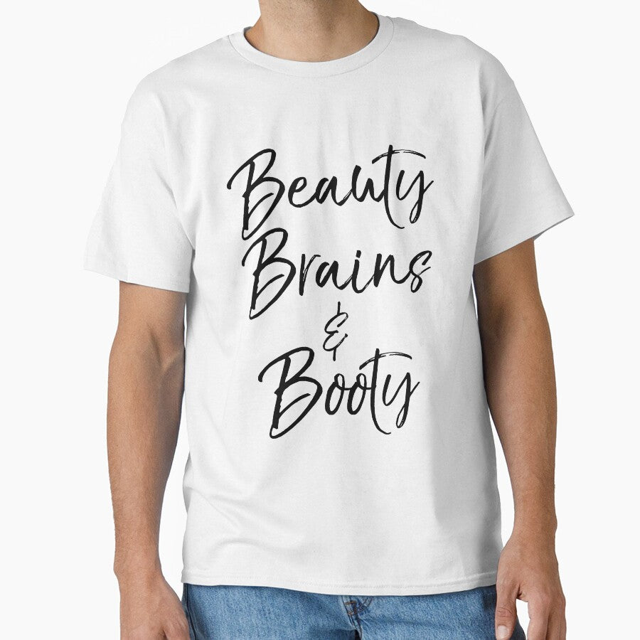 Beauty Brains & Booty Funny Workout Quote by TNDesignStudio