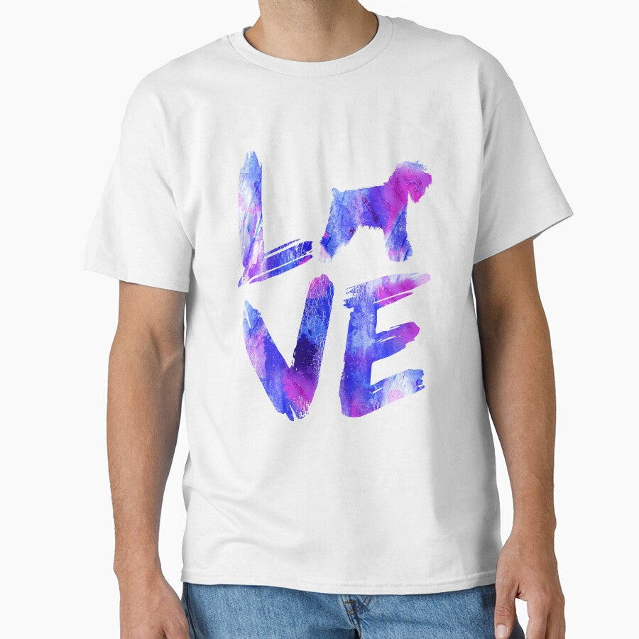 Soft Coated Wheaten Terrier Dog Love Watercolor Design by rafaeltto