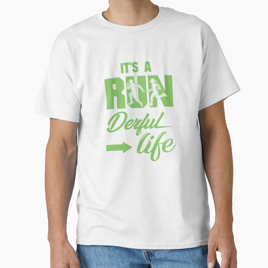 It's A Run Derful Life - Running Quotes -  Marine Green, Army Green, Black, White - Marathoner Gift, Runner's Gift, Running Gift by RaceRunnerz-