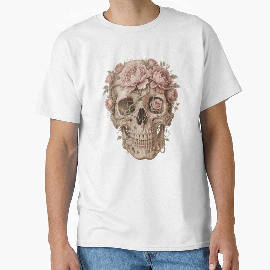 Vintage Floral Skull Anatomy Dark Academia by DreamLeafCo