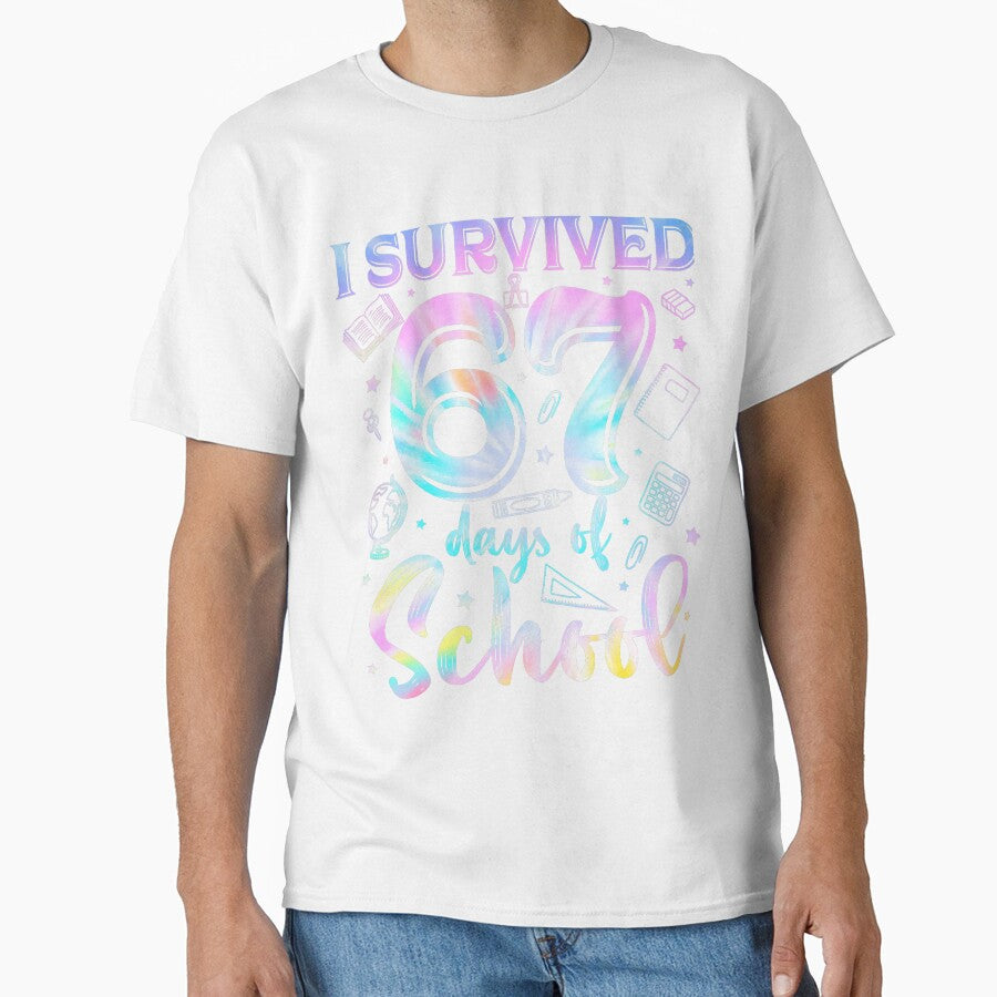 I Survived Sixty Seven Days School Holographic by clarabersetart