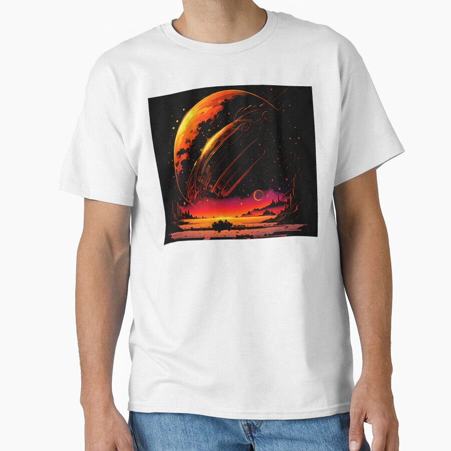 Futuristic Red Fantasy Landscape by ByteyCreatives