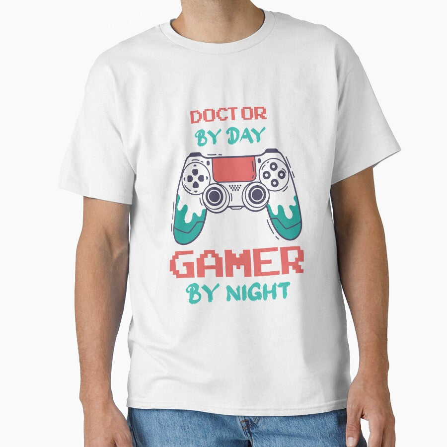 Doctor By Day Gamer By Night - Funny Doctor quote gift idea For Men and Women by Mmmm3344