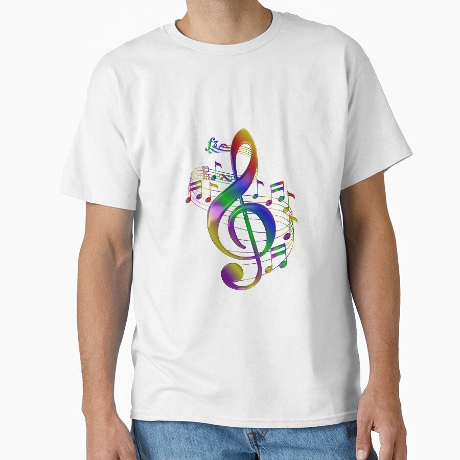 Colorful Treble Clef With Music Notes by CoolDoodles