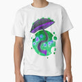 Glowing Green Alien Mystical Purple Mushroom - Mushroom Art by Mitch616Art