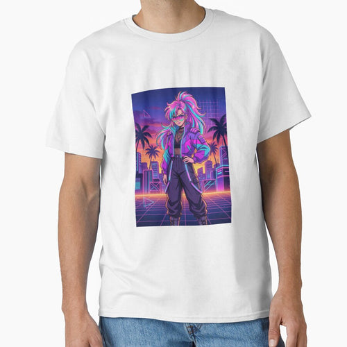 90s Synthwave retro character by Priyan96