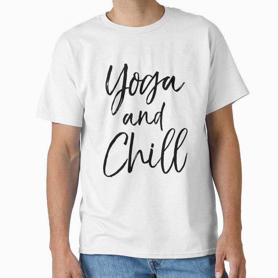 Yoga and Chill Cute Yoga Quote by TNDesignStudio