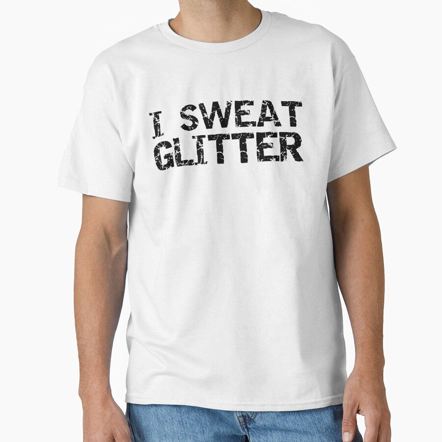 Funny I Sweat Glitter Funny Workout Quote by TNDesignStudio