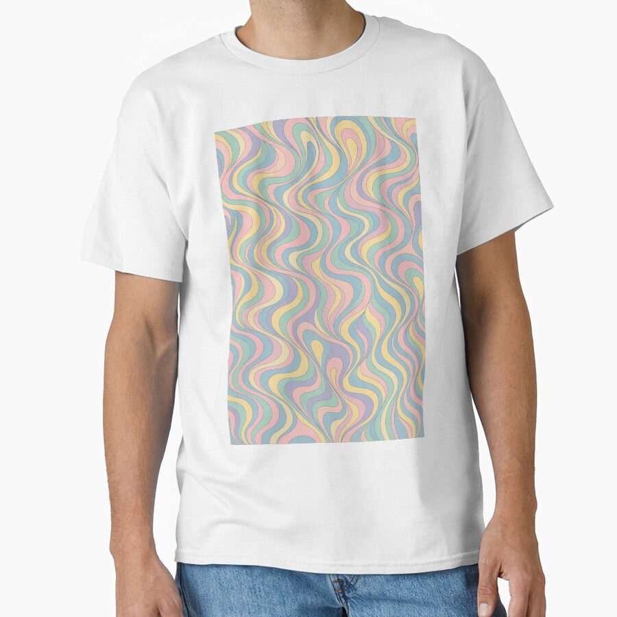 Pastel Retro Wavy Lines Seamless Pattern by weirdfishes123