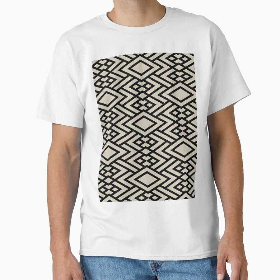 Beige and Black Geometric Art Deco Diamond Pattern Pairs HGTV 2022 Trending Color Canvas Tan HGSW4018 - Colour Trends - Hue - Shade by ColorOfTheYears