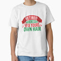 Retired Hairdresser With Santa's Hat Funny Christmas Hairstylist by patroart