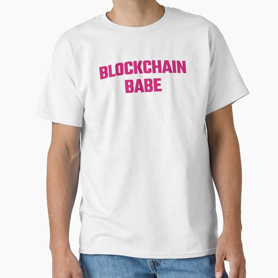 Blockchain Babe - Pink Text by Fight The Shirts