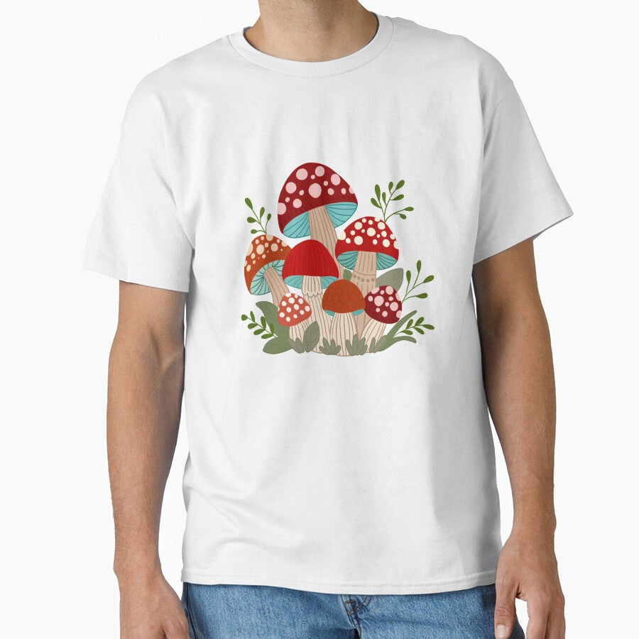 Whimsical Red Mushrooms by BookishBotanica