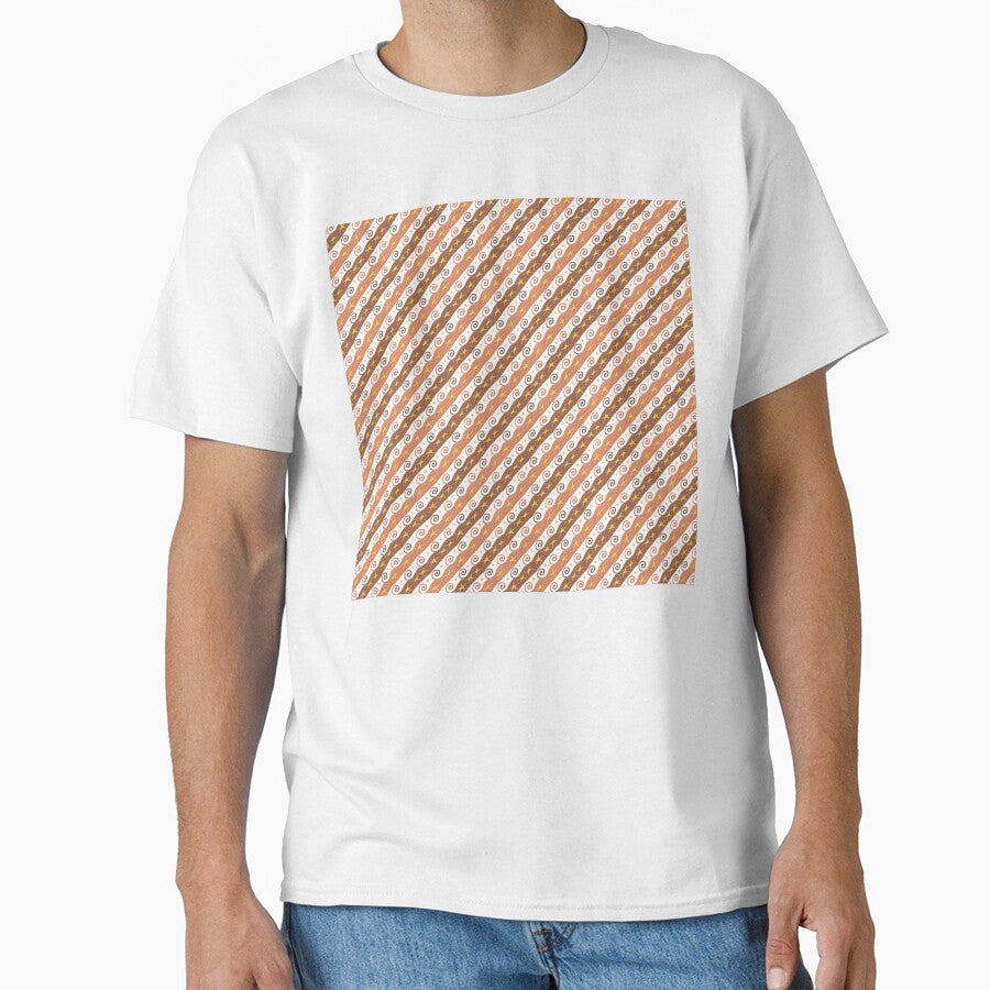 Whimsical Swirl & Star Stripes – Hand-Drawn Retro Earth Tone Pattern by Artsprint941