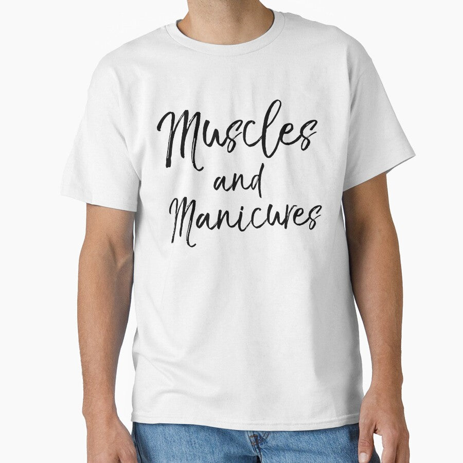 Muscles and Manicures Funny Workout Quote by TNDesignStudio