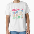Somebody's Bombass Hair Stylist Pink Retro Hairdresser Shirt by sasigifts