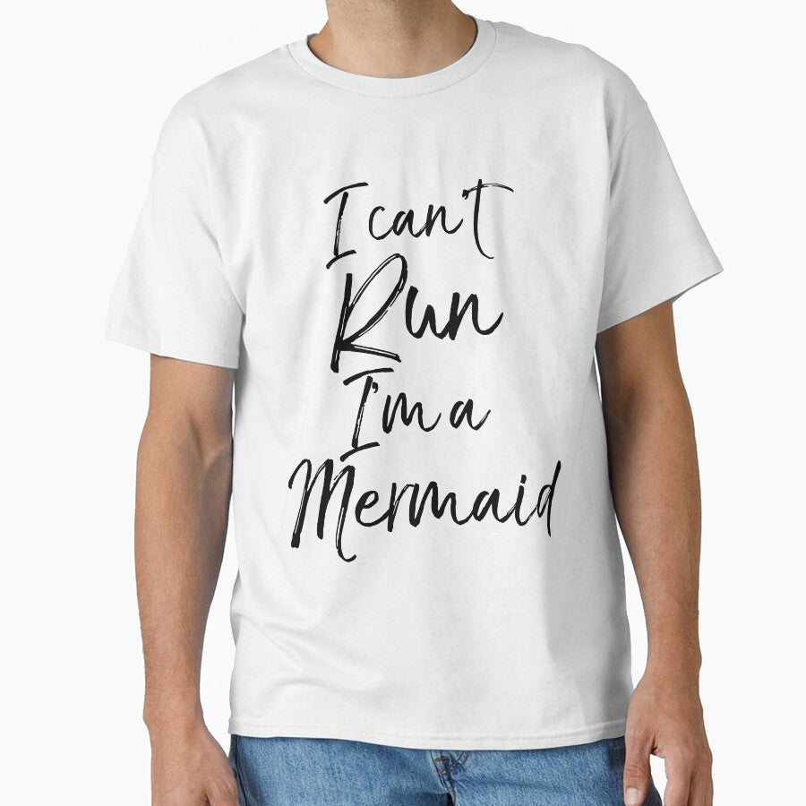 I Can't Run I'm a Mermaid Funny Workout Quote by TNDesignStudio