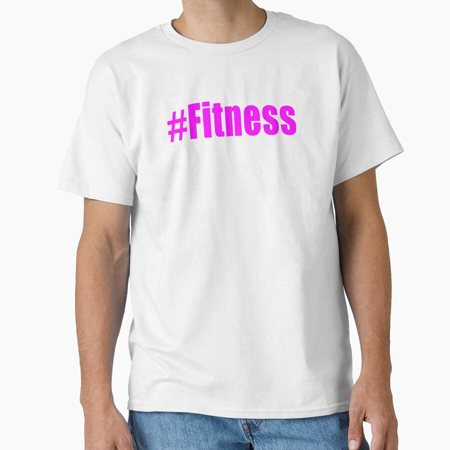 #Fitness Hashtag Fitness Gym Motivational Workout Stuff Pink by Jason Gilbert