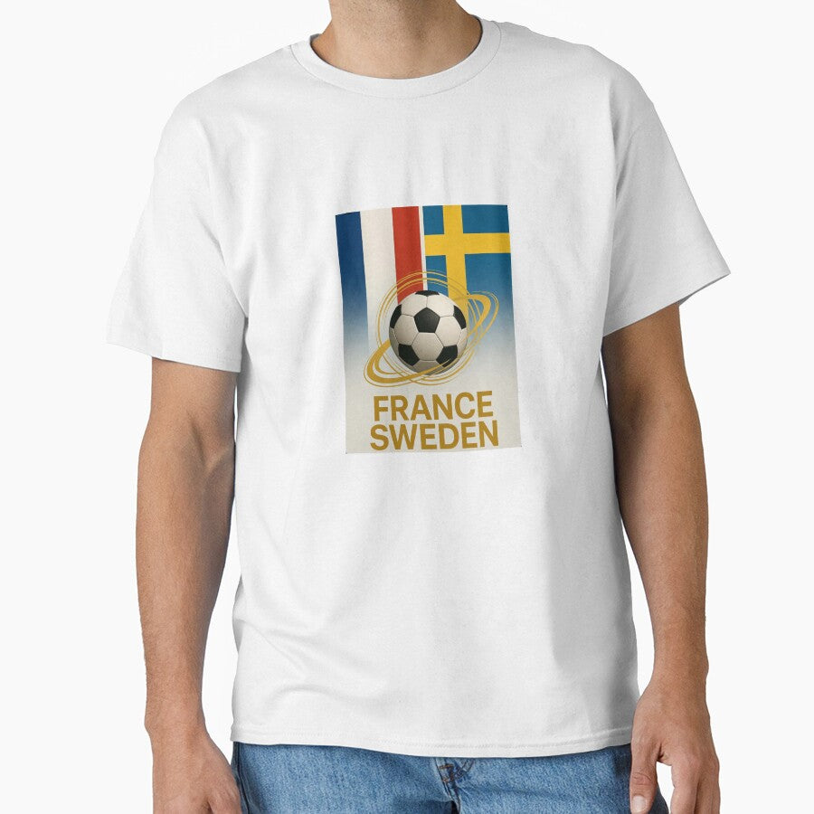 France vs Sweden Soccer 2026 | Football Match Poster by Nexus Space Unisex , , , Long Sleeve Tee