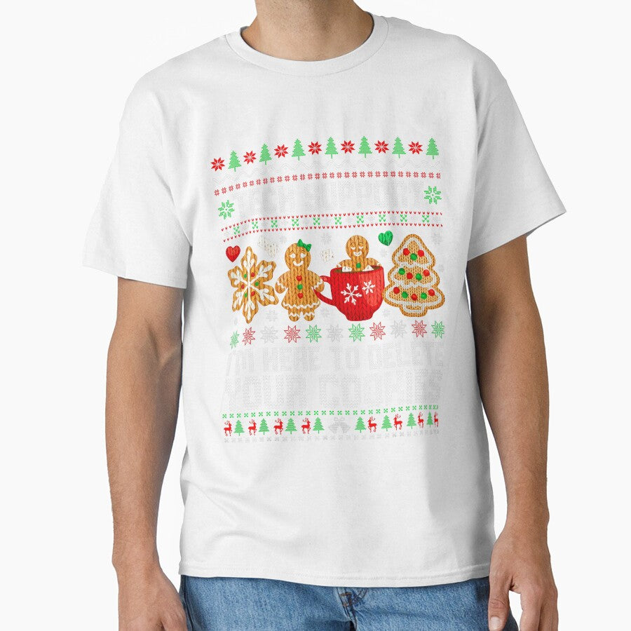 Tech Support Christmas Delete Cookies Funny Sweater by clarabersetart