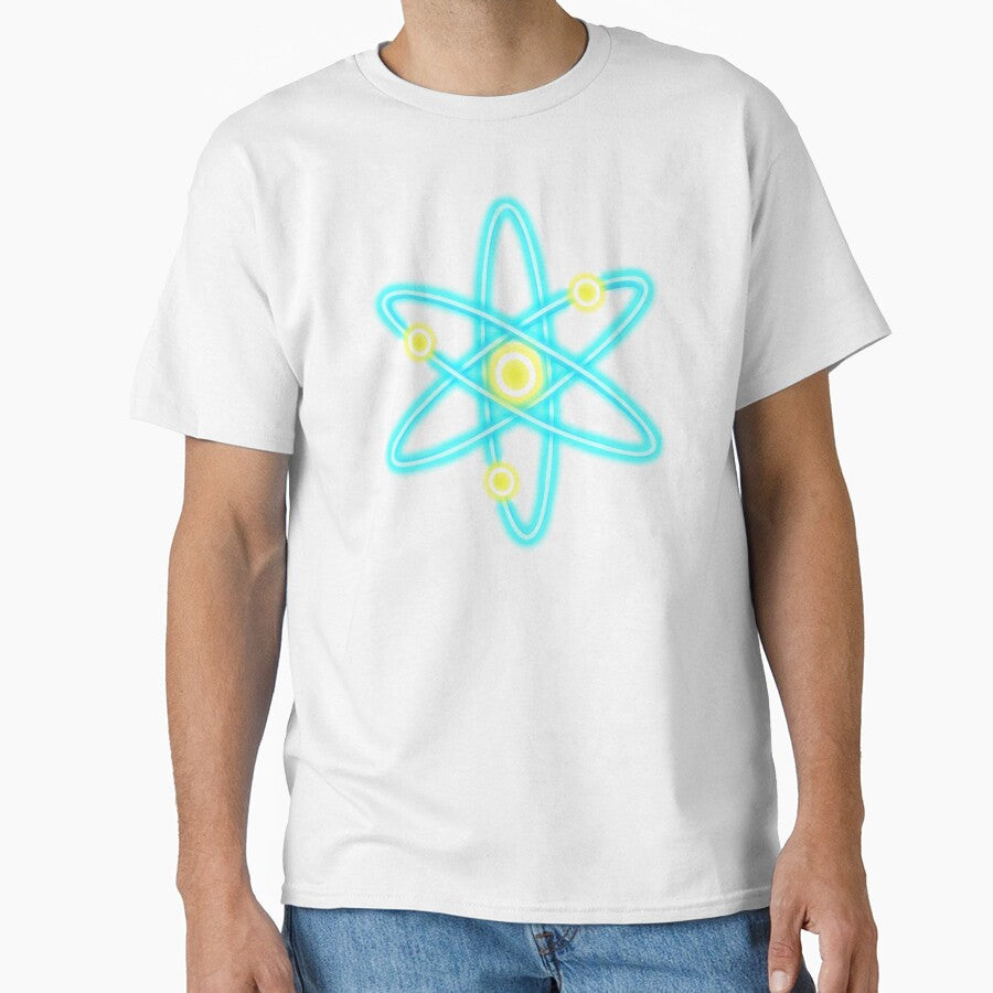 Light Blue Neon Lights Cosmos Atom by Milasneeze