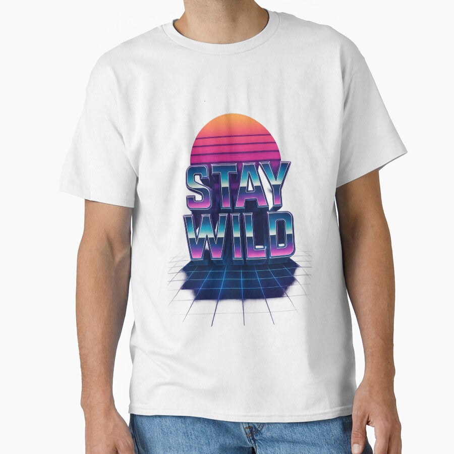 Stay Wild Retro Vaporwave by RandomPrints