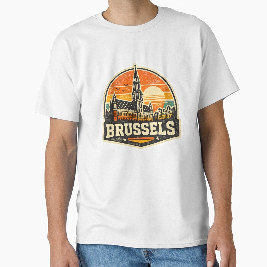 Brussels Belgium Retro Travel Souvenir by Imaginarium of Chaos falcon88