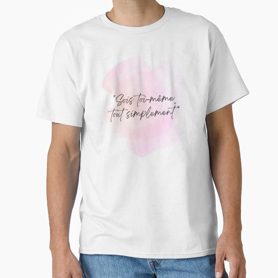 Simply be yourself in French with a pink cloud by PausePapote