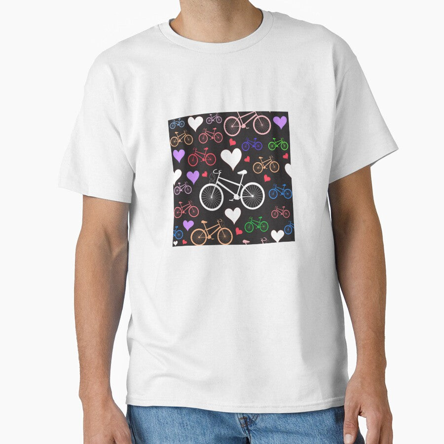 Multicolor Bicycles And Hearts Pattern by KeeleyEdwards47