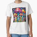 Cosmic mushroom garden by JLeonardoArt Unisex , , , Long Sleeve Tee