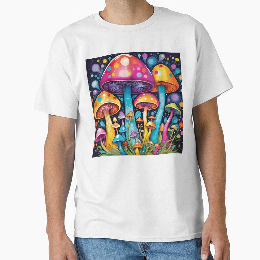 Cosmic mushroom garden by JLeonardoArt Unisex , , , Long Sleeve Tee