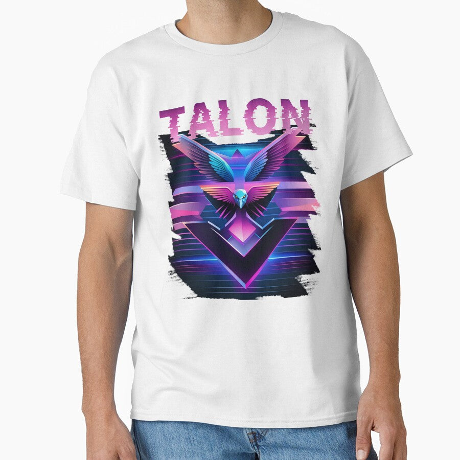 Talon – Neon Cyberpunk Eagle Typography Poster | Futuristic Colorful Bird Art by Whisky1111