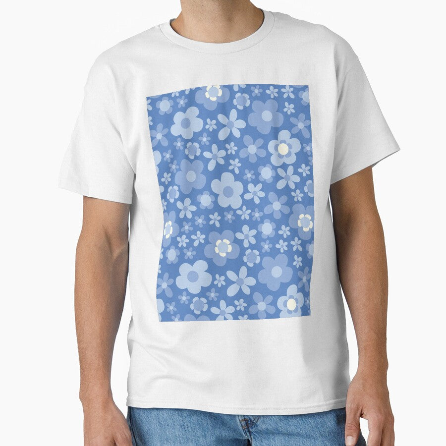 BLUE BOHO RETRO FLOWERS by blomastudios