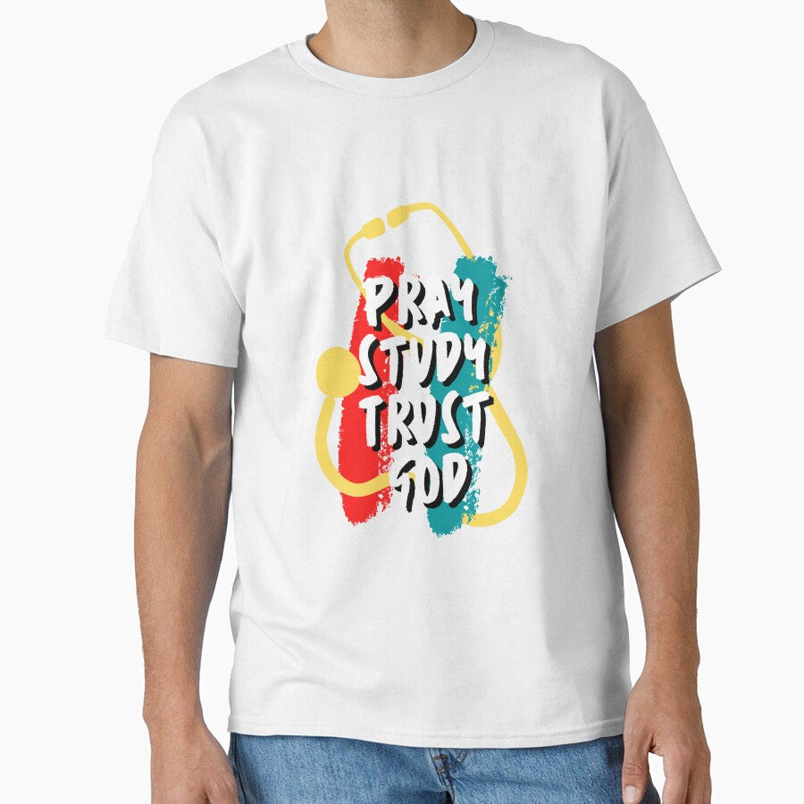 Pray Study Trust God Medical Student Stehoscope by doctors-apparel