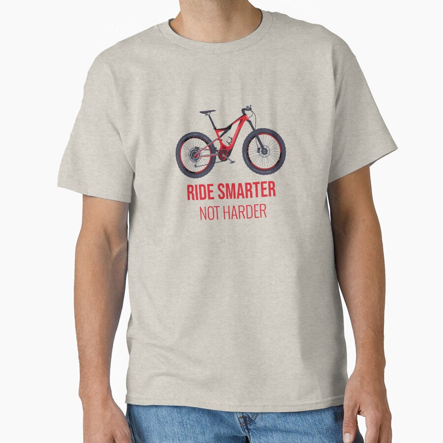 Ride Smarter Not Harder with mountain bike logo by FigTreeFactory