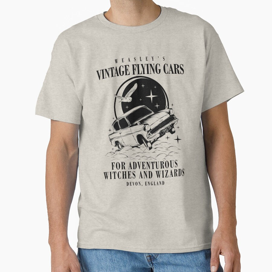 Vintage Flying Cars by Slythh Unisex , , , Long Sleeve Tee