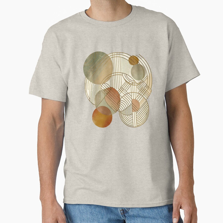 Earth-Tone Geometric Watercolor Circle Design by SeoulInkSoul