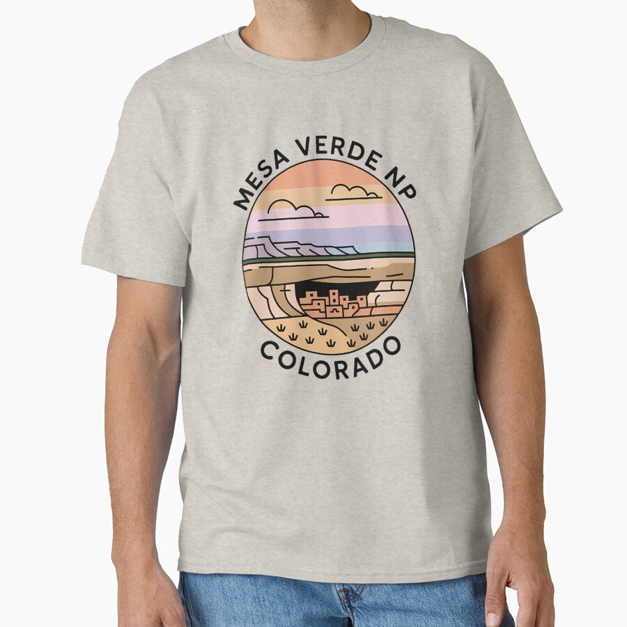Mesa Verde Minimalist Pastel Badge – Colorado National Park Sticker by Horizon Tales