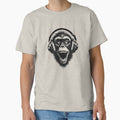 Banksy DJ Monkey Thinker with Headphones by hamishby