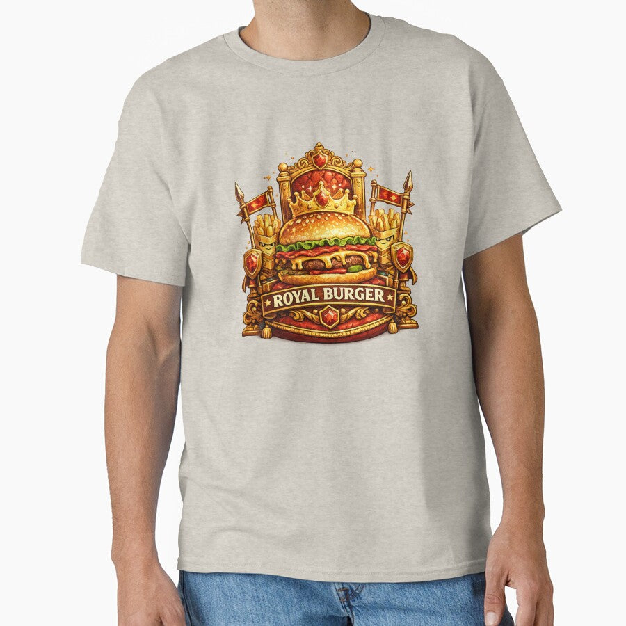 Royal Burger: Throne Crown Royalty Luxury Feast Design by irfanshikh