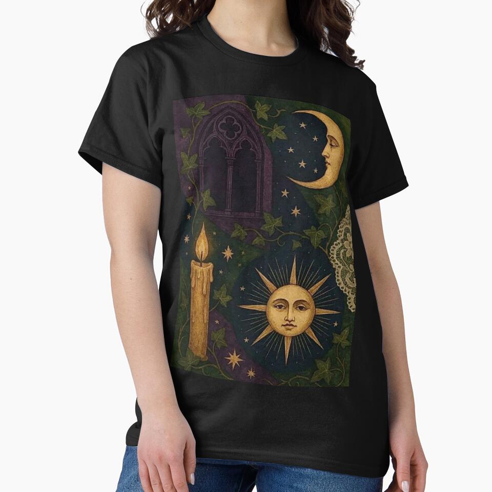 Vintage sun and moon whimsigoth aesthetic by BrontesWhimsyStore