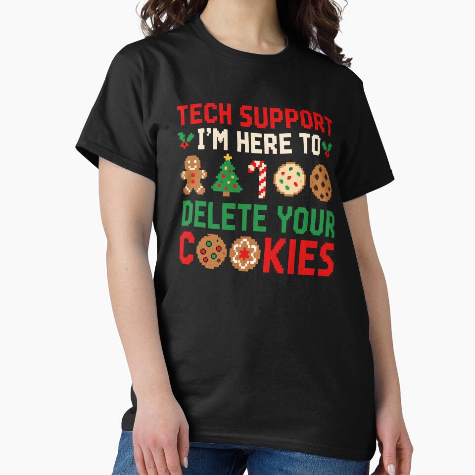 Tech Support Christmas Cookies Pun Funny Xmas Gift for Men Women by alenaz