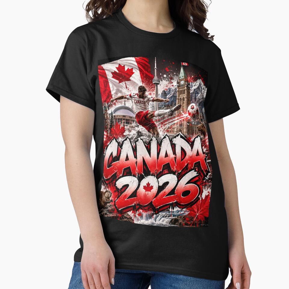 World Cup 2026 Canada themed Soccer Merch | Football Fan Gear |Canada Sports Apparel Tee| |Soccer worldcup Championship Soccer World ver 11 by CosmicNook1