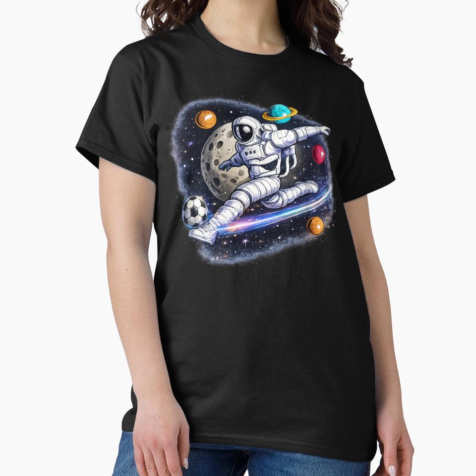 Kids Soccer Astronaut Gift by Corvoria Unisex , , , Long Sleeve Tee